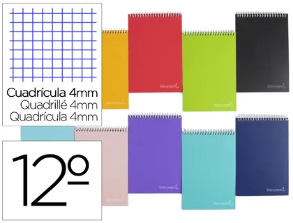 Cuaderno espiral de bolsillo doceavo apaisado witty tapa dura Liderpapel