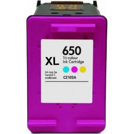 Cartucho de tinta remanufacturado HP 650 XL · CZ102AE