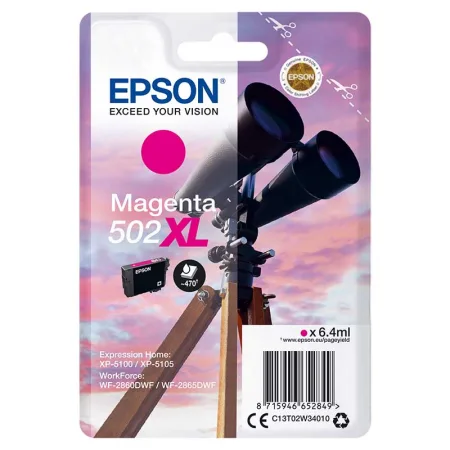 Cartucho de tinta original Epson T502XL magenta · C13T02W34010