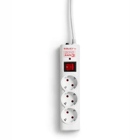 Regleta con Protectores Eléctricos Activos de Ultima Generación con 3 Tomas Salicru SPS SAFE 3