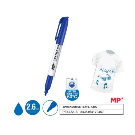 Marcador de Textil Azul MP