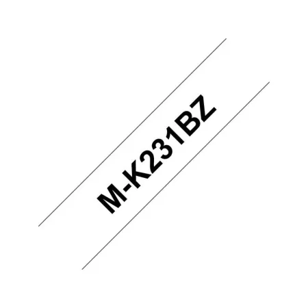 Cinta compatible Brother M-K231 Cinta No Laminada / Blanco negro / blanco