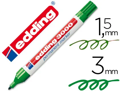 Edding rotulador permanente 3000 verde