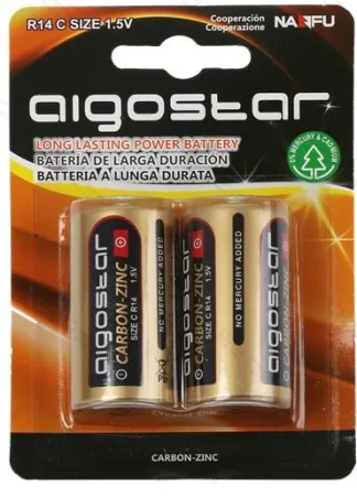 Pila zinc-carbono R14 c 1.5V (2 unidades)