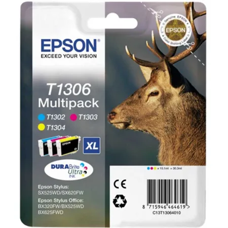 Cartucho de tinta original Epson T1306 Pack 3 · C13T13064012