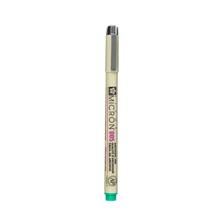 Rotulador Sakura Pigma Micron Verde 0,20mm