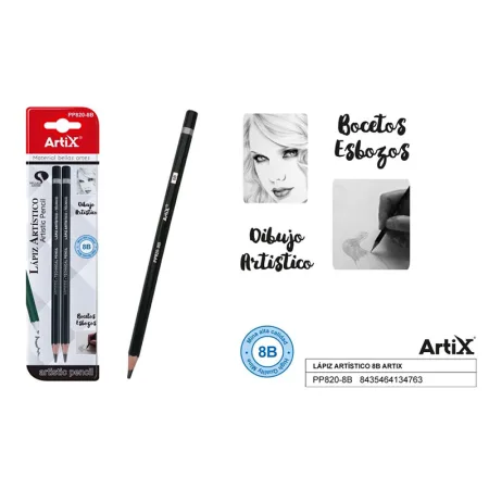 Lápiz Artístico 8B 2u Artix