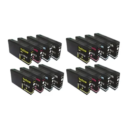 Pack 16 cartuchos de tinta compatibles Epson -T-7011- XXL/-T-7012-/-T-7013-/-T-7014- negro, cian, magenta y