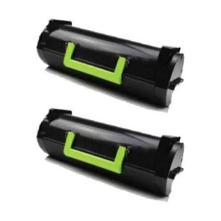 Pack 2 tóner compatibles Lexmark MX510 / MX511 / MX611 negro