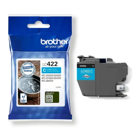 Cartucho de tinta original Brother LC422 cian · LC422C