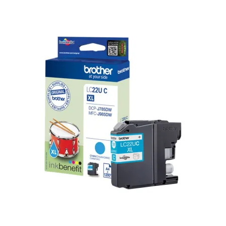 Cartucho de tinta original Brother LC22U cian · LC22UCBP