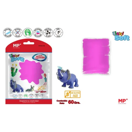 Pasta para Modelar Fucsia Neón Flexi Soft 60g