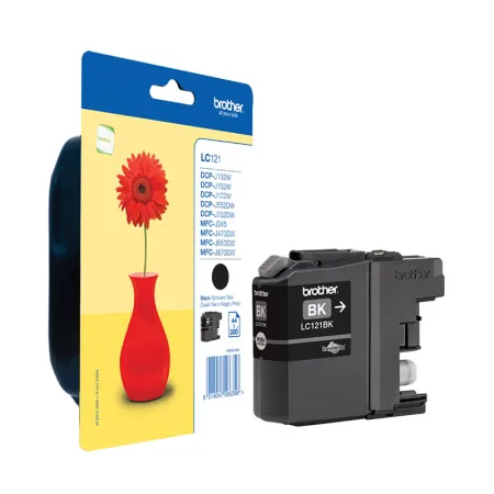 Cartucho de tinta original Brother LC121BKBP negro