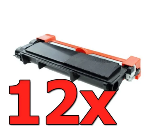 Pack 12 tóner compatibles Brother TN-2420 negro