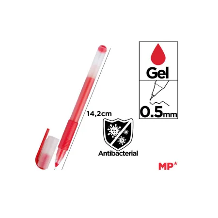 Boligrafo de Tinta Gel de Punta 0,5 mm Rojo