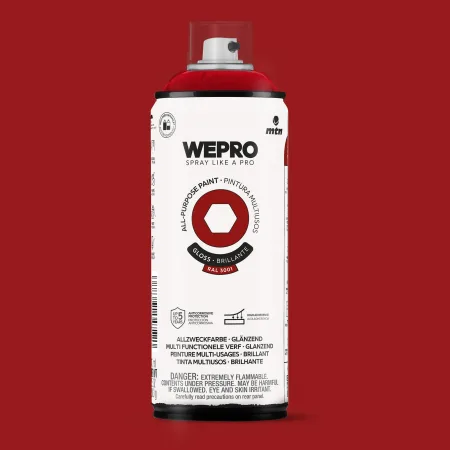 Spray MTN WEPRO Solvent Brillante ROJO SEXY - RAL 3001
