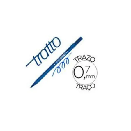 Rotulador tratto office fine punta de fibra trazo 0,7mm azul