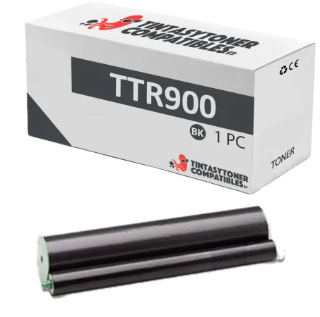 Rollo de transferencia compatible Sagem 236902095 Negro · 212mm x 45m. (1 uds+sim)