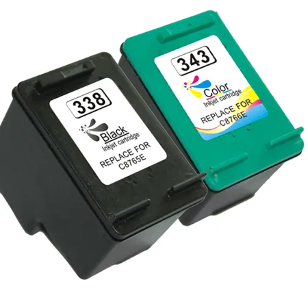 Pack 2 cartuchos de tinta compatibles HP 338/343 negro