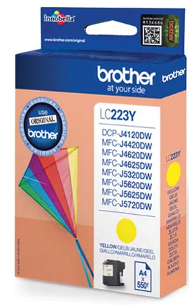 Cartucho de tinta original Brother LC223YBP amarillo