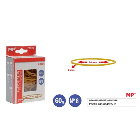 Gomas Elasticas 60g 80x2mm