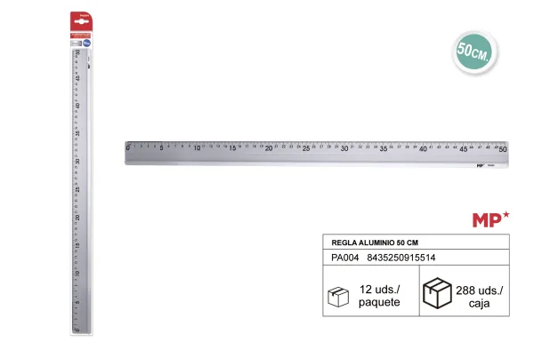 Regla de aluminio 50CM MP
