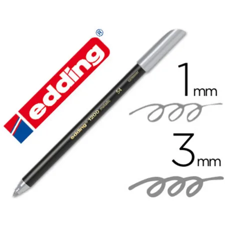 Rotulador Edding 1200 plata