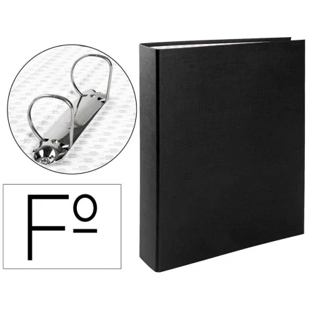 Carpeta de 2 Anillas 40mm de Plástico Negro