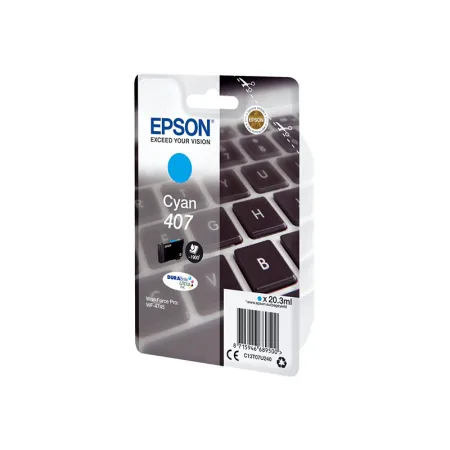 Cartucho de tinta original Epson 407 cian · C13T07U240