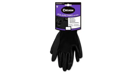 Cegasa guantes poliuretano negro l T.8