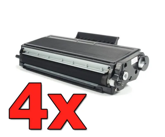 Pack 4 tóner compatibles Brother TN-3480 / TN-3430 negro