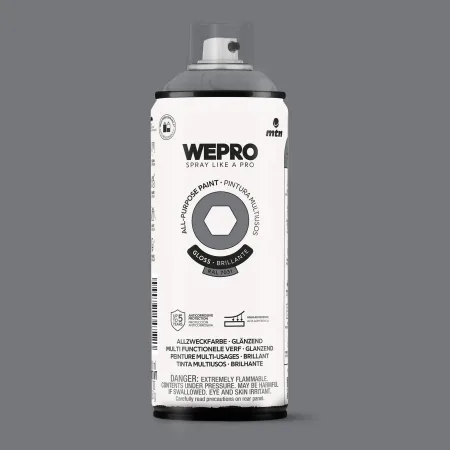 Spray MTN WEPRO Solvent Brillante GRIS MÁNCHESTER - RAL 7001