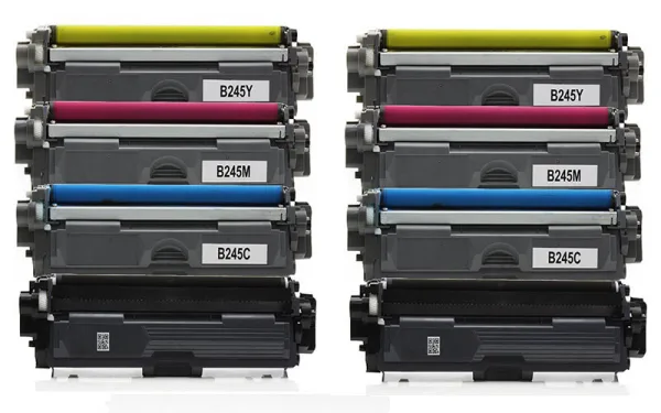 Pack 8 tóner compatibles Brother TN-241 / TN-242/TN-241 / TN-245 / TN-242 / TN-246 negro, amarillo, magenta y