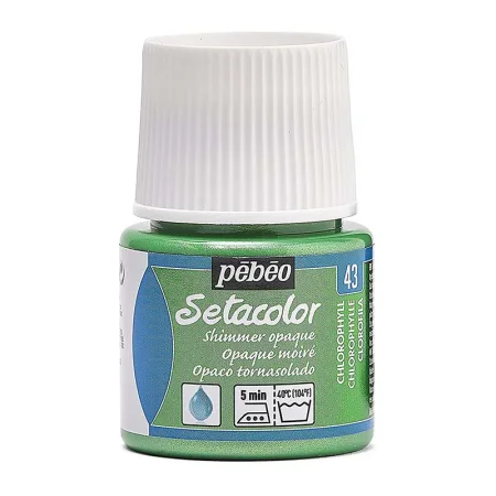 Pintura Pébéo Setacolor Opaco Clorofila Tornasol 45 ml