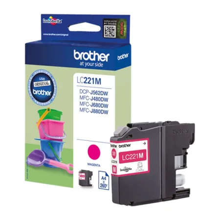 Cartucho de tinta original Brother LC221 magenta · LC221MBP