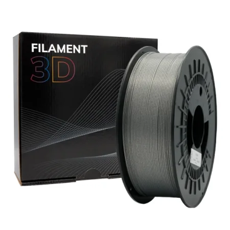 Filamento 3D - PLA GLITTER - Color: Plata - 1.75 mm / 1 kg