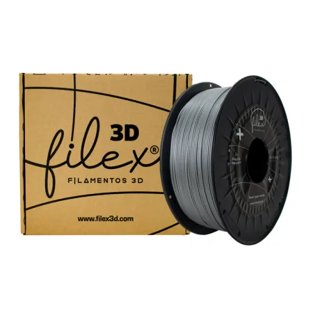 Filamento Filex3d PLA +PREMIUM 1KG 1,75 Plata