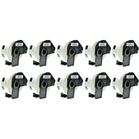 Pack 10 packs de etiquetas compatibles Brother DK-11221 Etiquetas Precortadas blanco