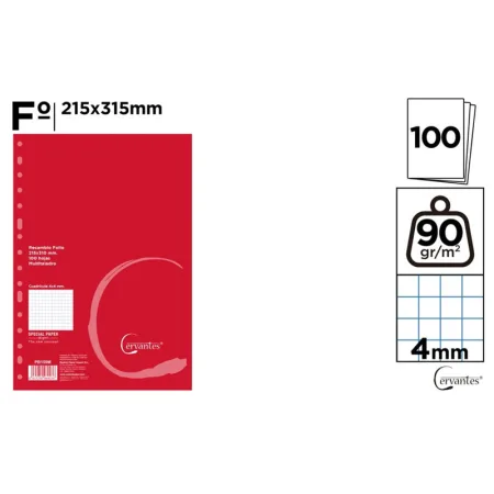 Recambios Folios Fº 100 Hojas 16 Taladro 90g