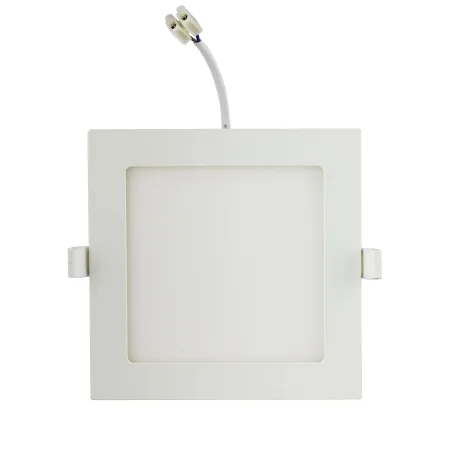 Down light LED E6 slim / 18W luz natural 4000K (200-210mm) marco cuadrado blanco