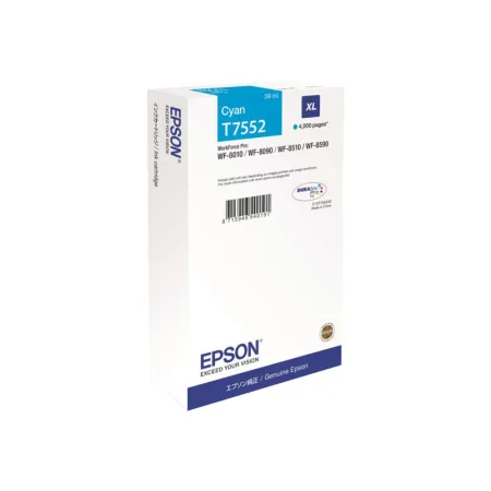 Cartucho de tinta original Epson T7552 cian · C13T755240