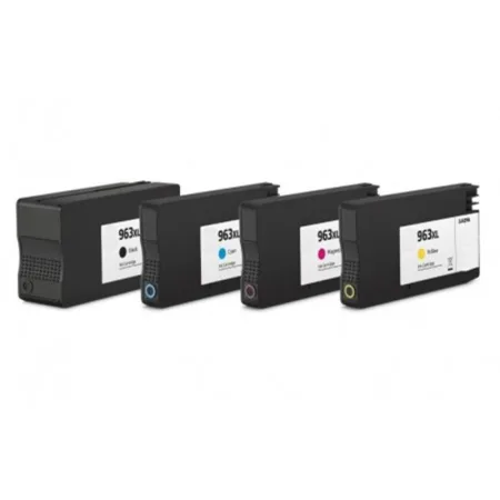 Pack 4 cartuchos de tinta compatibles HP 963XL amarillo, magenta, negro y cian