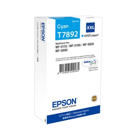 Cartucho de tinta original Epson T7892 cian · C13T789240