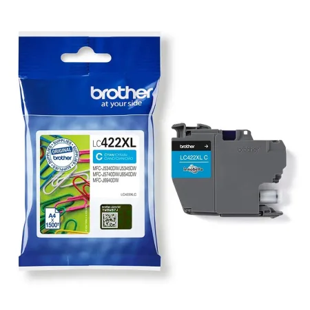Cartucho de tinta original Brother LC422XL cian · LC422XLC