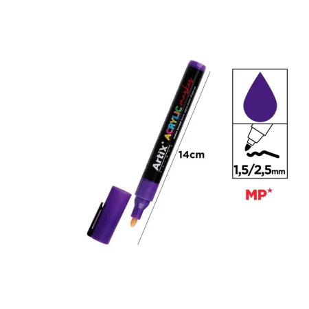 Rotulador Acrílico Morado Artix