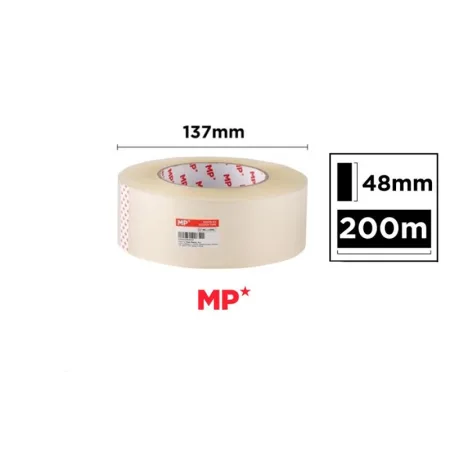 Precinto Adhesivo Transparente 48 mm x 200 m MP Cinta de Embalaje
