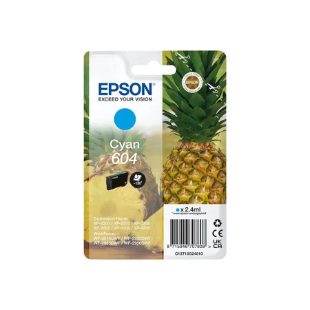 Cartucho de tinta original Epson 604 cian · C13T10G24010