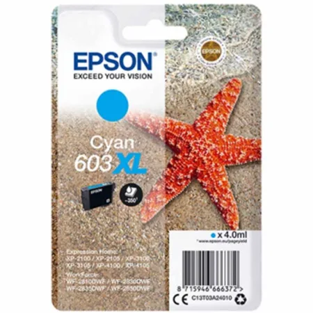Cartucho de tinta original Epson 603XL cian · C13T03A24010