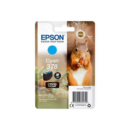 Cartucho de tinta original Epson 378 cian · C13T37824010