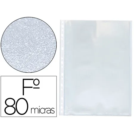 Q-CONNECT FUNDAS PORTADOCUMENTOS 100 unds Tamaño FOLIO 80 mc MULTITALADRO